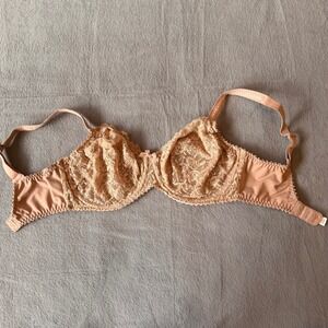 Prima Donna Bra EU 75 FR 90 UK 34 Beige Lace Underwire Everyday Comfort